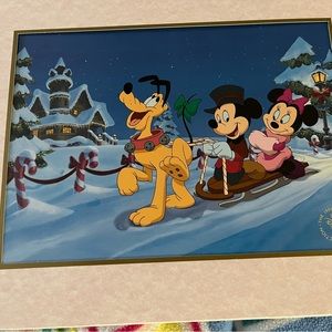 Disney Store Mickey’s Once Upon A Christmas Collector’s Lithograph, 1999